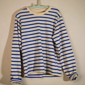 kapital Women's, Striped Long Sleeve Sweatshirt